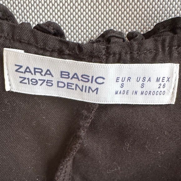 Zara | Black Ruffle Trim Loose Fit Mini Dress - Picture 4 of 8